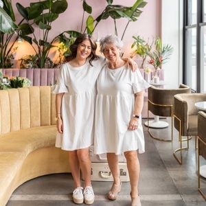 Jilly Road trip dress in white sz S